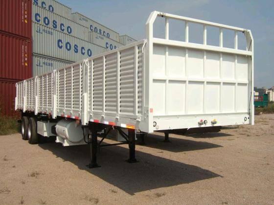 Heavy duty three axles cargo semi-trailer for cargo transportation
