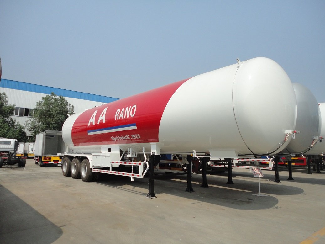 3 Axles 59.52CBM 59520Liters 30MT 30Tons LPG Gas Tanker Trailer 